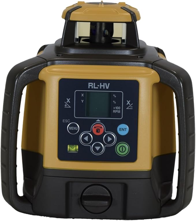 Topcon RL-HV2S Class 1 Multi-Purpose Self-Leveling Dual Grade Construction Rotary Line Laser Kit with LS-80X Laser Receiver & Tool Case (1051612-21)