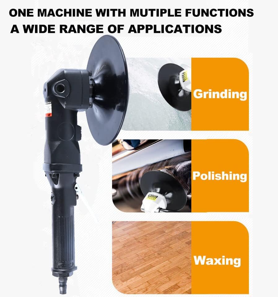 7" Pneumatic Sander Polisher, 4500 RPM Variable Speed Air Tool for Auto