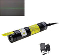520nm Green Light Line Module Projector Focusable Locator Generator for Wood Stone Fabric Alignment Dia.16mm (5V DC with Adapter)