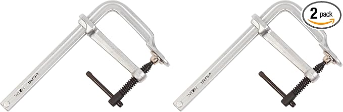 Wilton Light-Duty F-Clamp, 8" Opening, 4-3/4" Throat, 1200 Lbs. Clamping Force (Model 1200S-8) (Pack of 2)