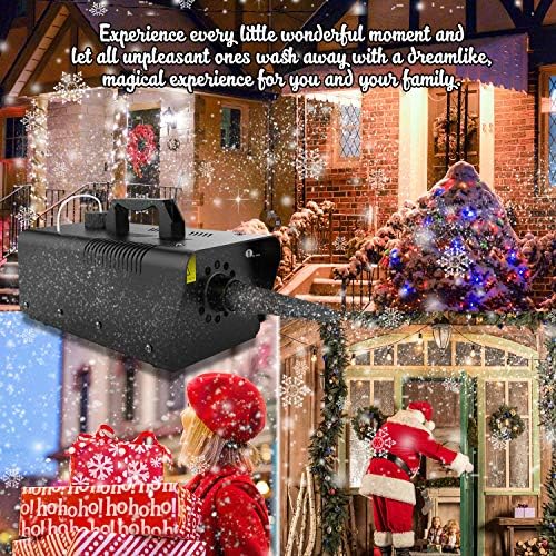 1byone 650W Snow Machine with Wired Remote Control