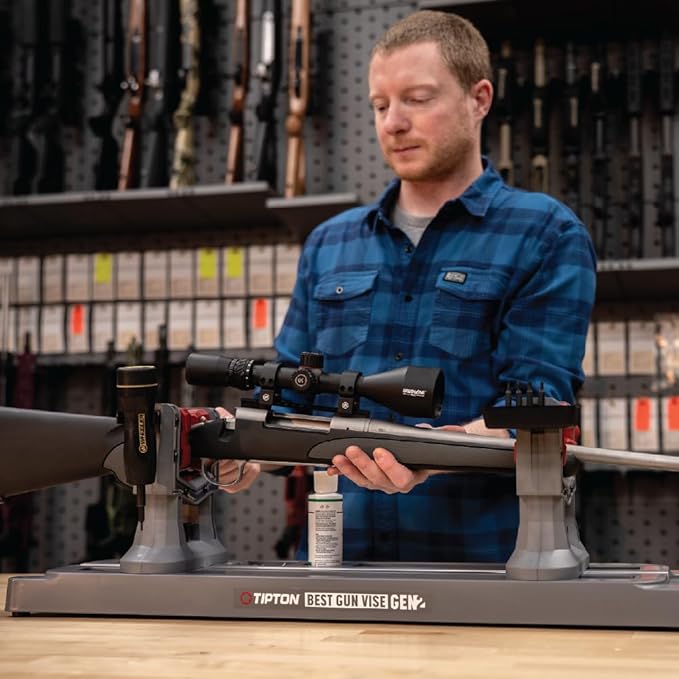 Tipton Best Gun Vise Gen 2 with 4 Mounting Positions, Adjustable Gun Clamps, Vise Mod Accessory Storage, For Gun Maintenance, Cleaning, and Gunsmithing