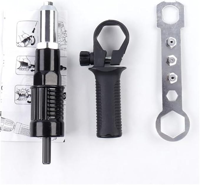 Professional Electric Rivet Gun Adapter Kit, Rivet Gun Tool Rivet Drill Attachment Power Drill Tool Kit, for Cordless Screwdrivers and Drills - Easy Processing for Pop Rivets