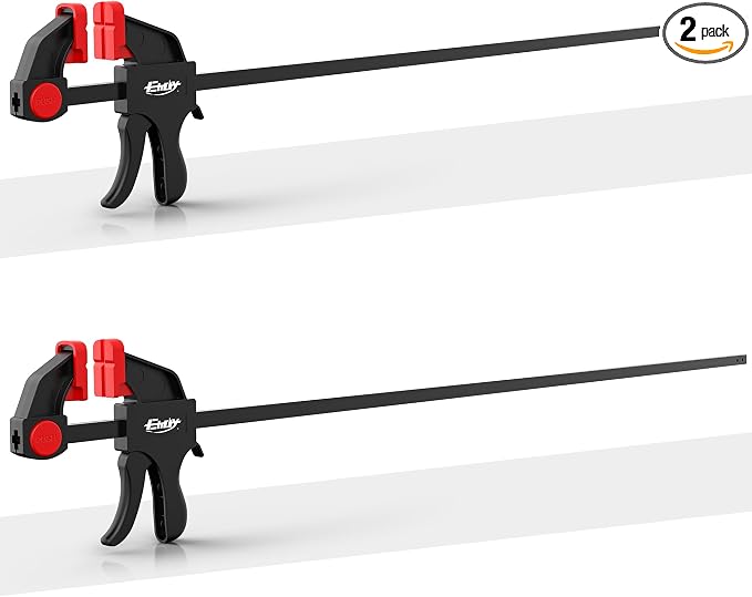 36" Bar Clamps for Woodworking 2-Pack, One-Handed Clamp/Spreader, Light-Duty Quick-Change F Clamp with 170 LBS Load Limit, Ideal for Woodworking/Carpentry/Home Improvement/DIY