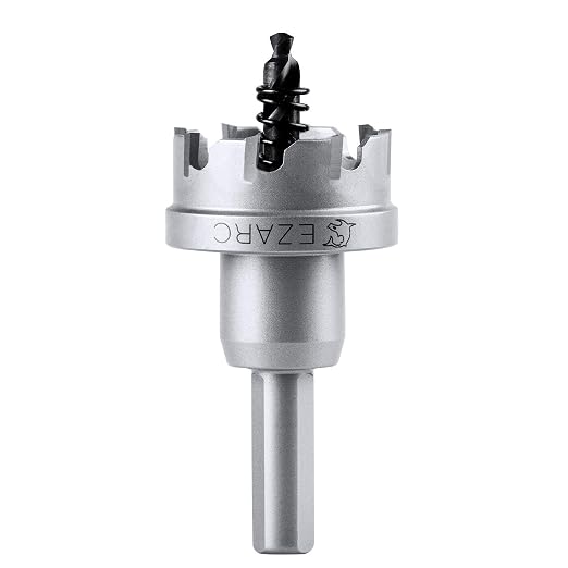 EZARC Carbide Hole Saw Heavy Duty, Hole Cutter for Stainless Steel, Sheet Metal 1-5/16" 33mm