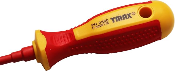 TMAX 1000V VDE Insulated Electrician Magnetic Screwdriver, PH0 Phillips #0