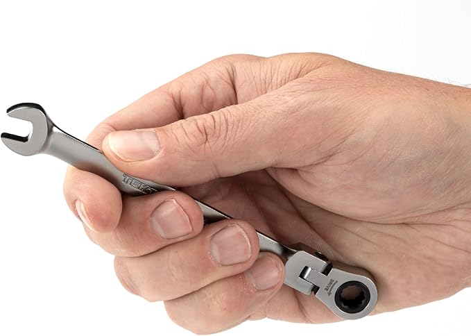 TEKTON 7 mm Flex Head Ratcheting Combination Wrench | WRC26407 | 12-Point