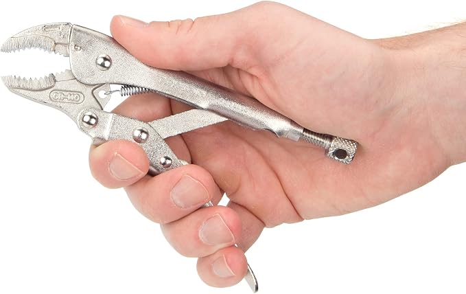 TEKTON 5 Inch Curved Jaw Locking Pliers | PLK10005