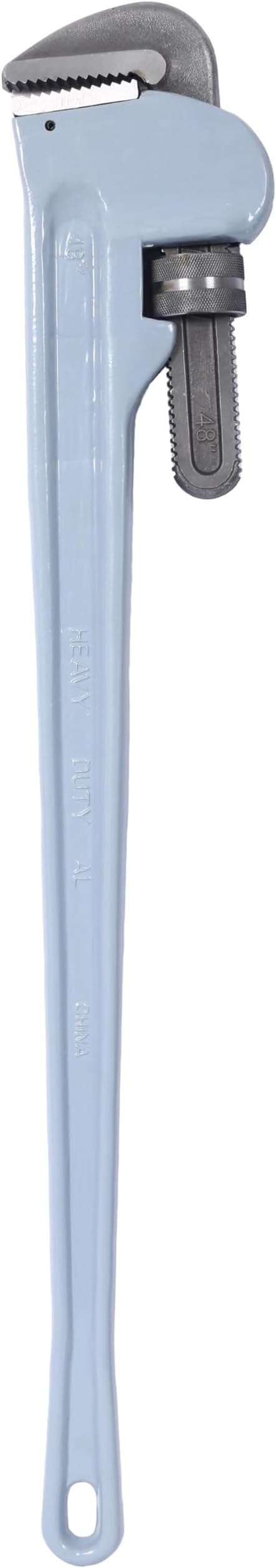 Pipe Wrench 48 Inch, Rigid Pipe Wrench Sets Aluminum adjustable, Professional Heavy Duty Hangable Design for Plumbing, Home, Vehicle Repair (48'' Pipe Wrench)