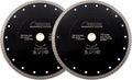 SHDIATOOL Diamond Turbo Blade 10 - Inch Super Thin Cutting Disc for Porcelain Ceramic Tile Granite Dia 250mm 2pieces