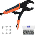 Heavy Duty Snap Fastener Tool Kit with 20 Sets Buttons, JYEASTZ Adjustable Buckle Pliers, Suitable for Repairing or Replacing Sailboat Cloth, Denim Clothing, Leather, Sun Visors, etc (Orange)