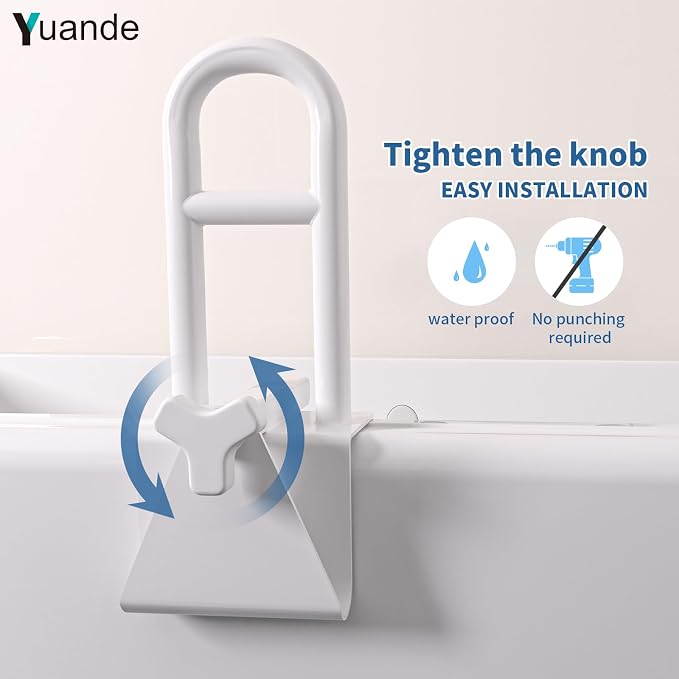 Adjustable Bathtub Safety Rail,YuanDe 17x6 Inch Stainless Steel Tub Handle