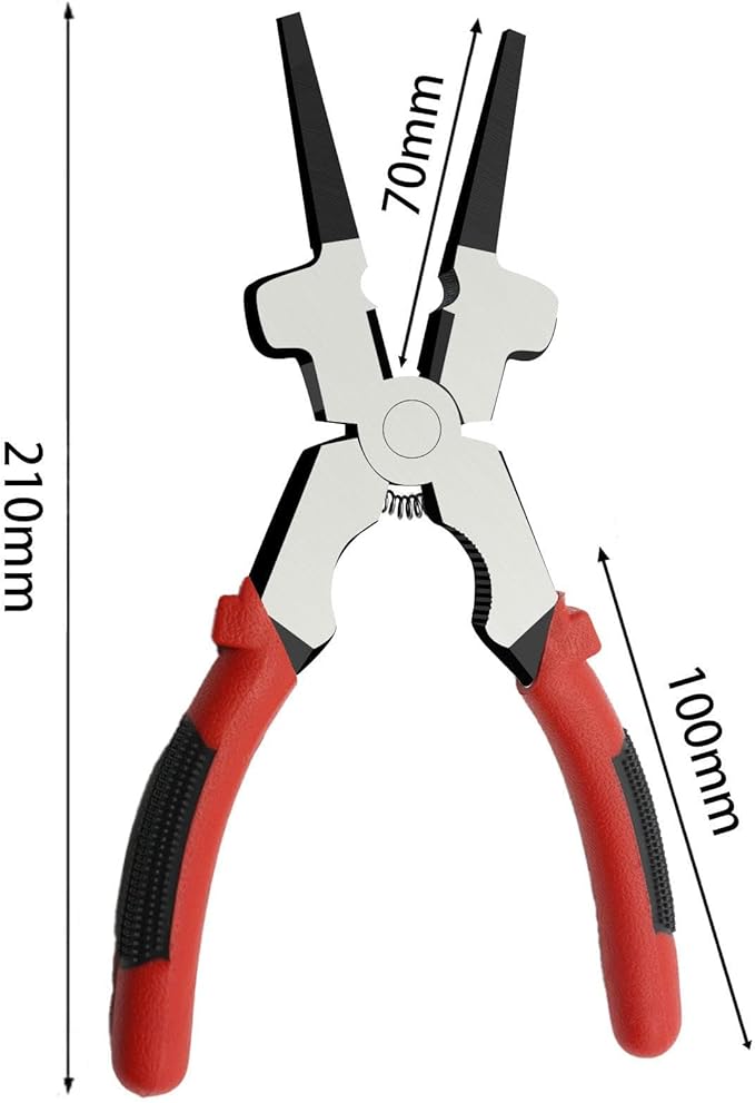 8" MIG Welding Pliers with Insulated Handle - Multifunction Carbon Steel Pliers for Welding and Wire Cutting