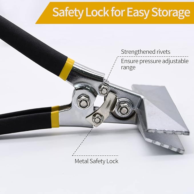 Hand Seamer, 6in Straight Jaw Sheet Metal Bender Tools, Sheet Metal Seamer Form Edge Seamer Seaming Plier with Ergonomic Handle, for Bending and Flattening Sheet Metal Hand Tool
