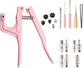 Press Pliers Installment Tool 19 Sets Installs Size on Metal Buckels #655(10mm)#633(12.5mm)#831(15mm) and for 9.5mm Five Claw