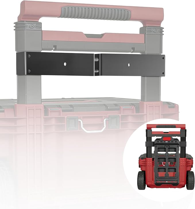 BYERN AUTO Mounting Plate Holder Compatible with Milwaukee 48-22-8426 | Heavy Duty Metal Bracket, Side Storage Mount, Fits Rolling Toolbox Handle & Mounting Plate, Packout Accessories