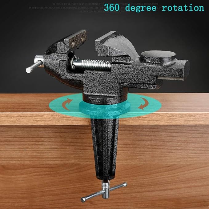 MYTEC Home Vise Clamp-On Vise, 3.0" black
