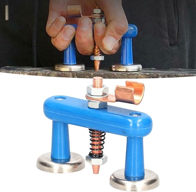 Welding Support Ground Clamp Tools, Magnetic Welding Support Clamp, Blue