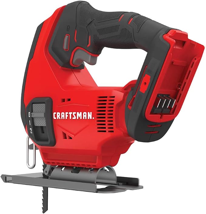 CRAFTSMAN V20 Cordless Jig Saw, 3 Orbital Settings, Up to 2,500 SPM, Bare Tool Only (CMCS600B)