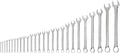 TEKTON Combination Wrench Set, 27-Piece | WCB90216 | (6 - 50 mm, Common Sizes), Chrome Finish