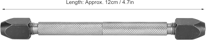 Steel Pin Vise Hand Drill with Twisted Drill Bit, Ergonomic Slip-Resistant Handle, Watch Repair Tool for Watchmakers