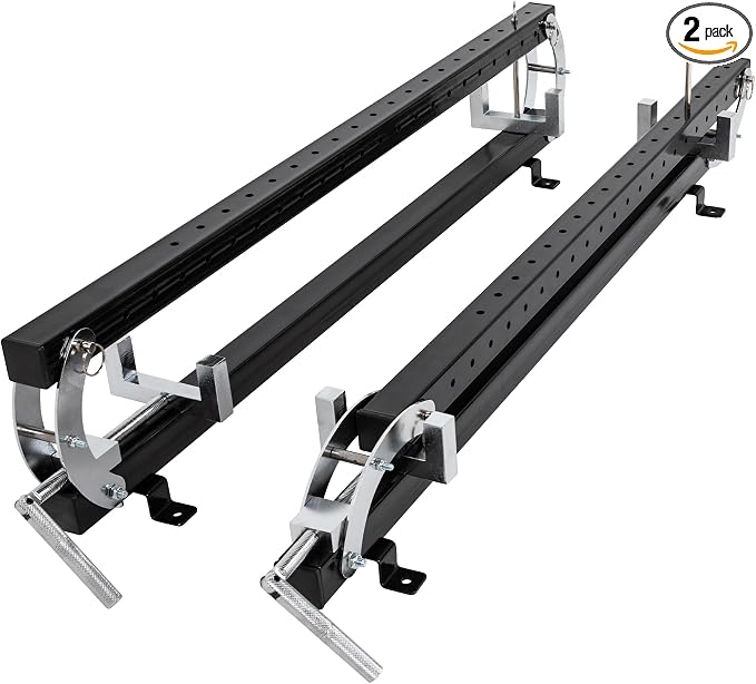 48" Panel Clamp 2 Pack with 2 U-Shaped Blocks, Fits Panels 6.8"-32" Length, 0.8" - 4.3" Thickness, Heavy Duty 4-Way Pressure Parallel Clamp with Powder-Coated Finish for Woodworking Projects