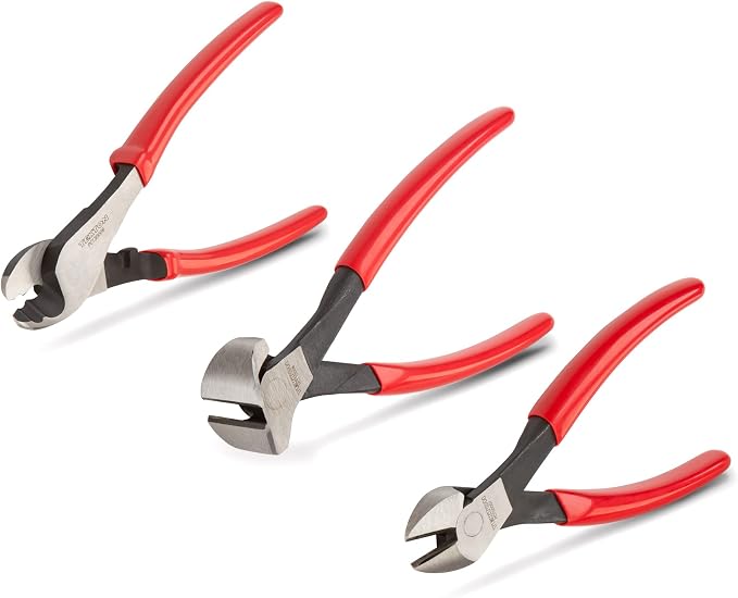 TEKTON Cutting Pliers Set, 3-Piece (Diagonal, End, Cable Cutting) | PCT99120