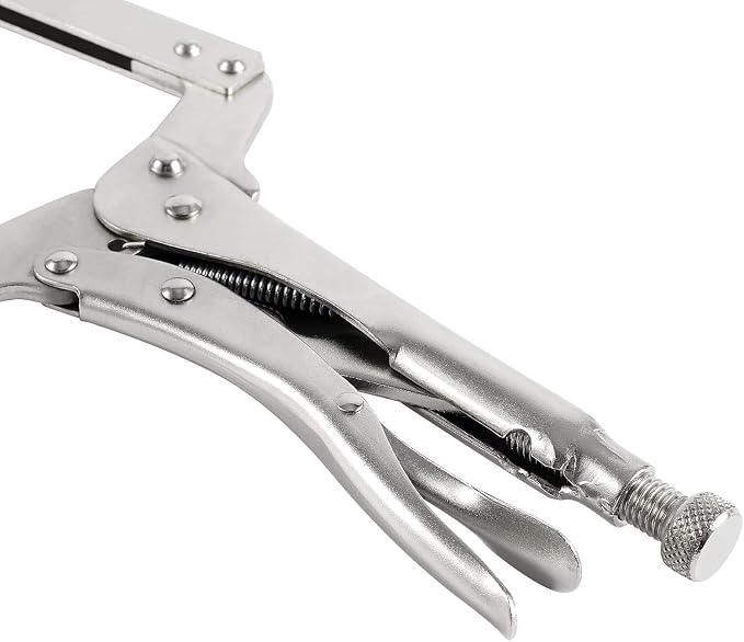HOZEON 4 PCS 18 Inch C Clamp Welding Pliers with Swivel Pads, Heavy Duty Welding Clamp,Woodworking Clamps Set, Adjustable Nickel Plated C Pliers for Wood Working, Welding, Electrician Maintenance