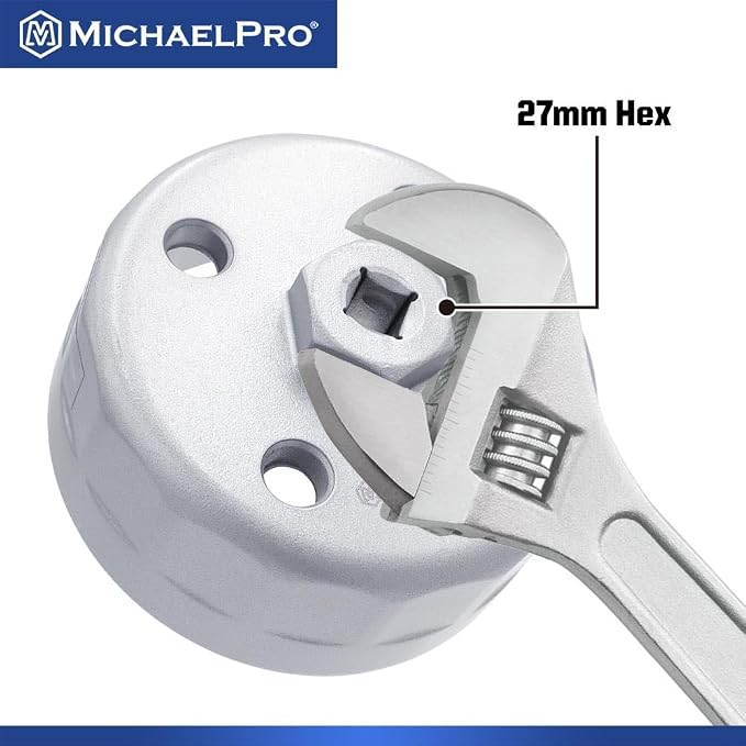 MichaelPro 88.8mm Oil Filter Cap Wrench for Hyundai and Kia, 15 flutes 3/8-Inch Drive, Easily Remove Stubborn Oil Filters | MP009097