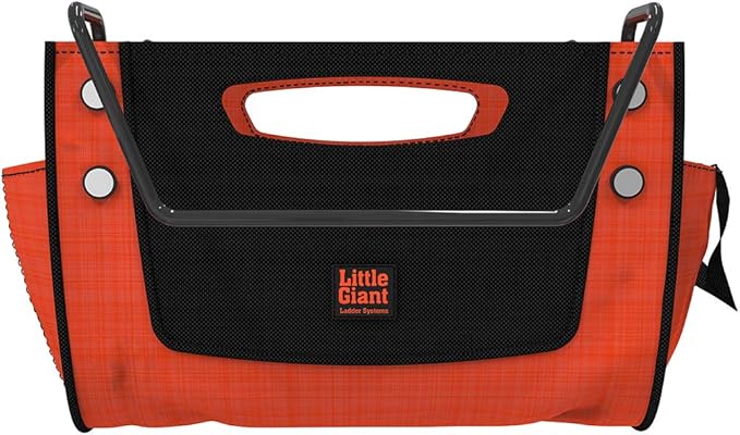 Little Giant Dark Horse 2.0, 17ft Multi-Position Fiberglass Ladder, 300 lbs Weight Rating, Cargo Hold Tool Pouch