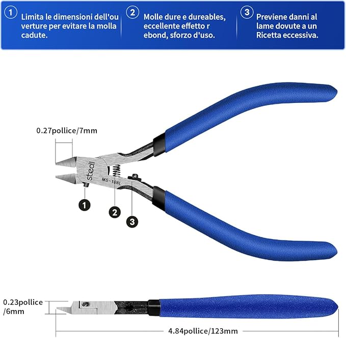 stedi Ultimate Model Nippers,[Left Hand Version] Sprue Cutter Ultra-thin Single-edged Hobby Nipper for Gundam Repairing Plastic Model and Miniature Model, 5-inch
