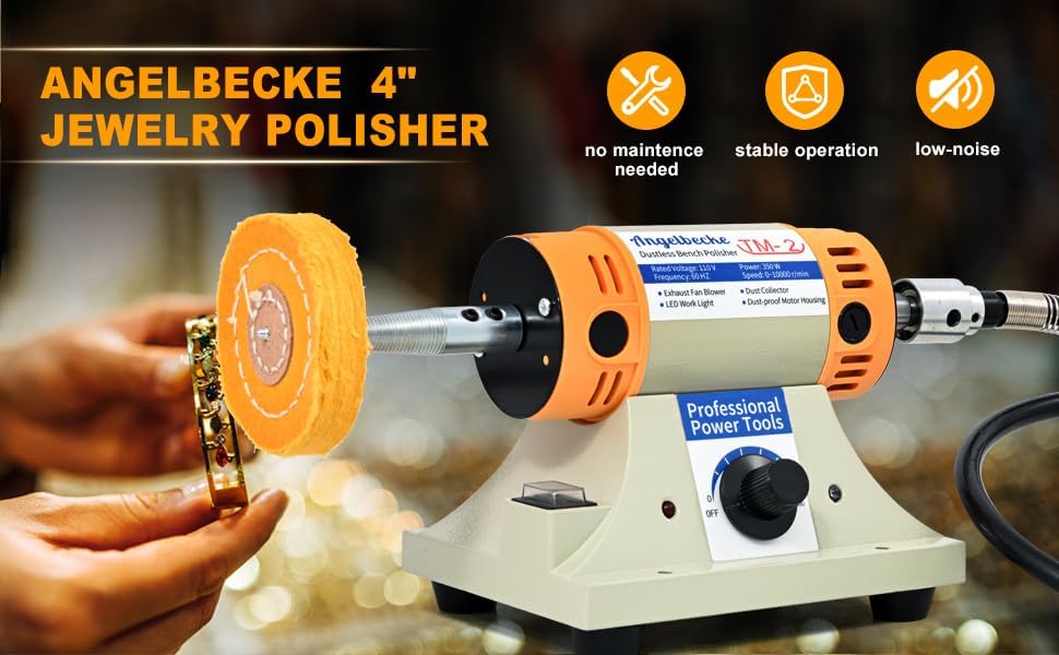 Jewelry Polisher, Adjustable Speed Polishing Machine