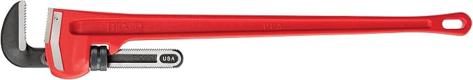 RIDGID 31040 Model 48 Heavy-Duty 48" Straight Pipe Wrench with 6" Pipe Capacity, Heavy-Duty Straight Plumbing Wrench with I-Beam Handle
