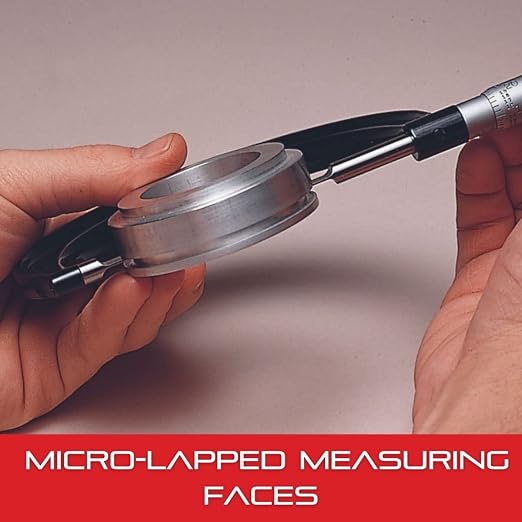 Starrett Digital Micrometer with One-Piece Spindle, Satin Chrome Finish and Tapered Frame - Quick and Easy Adjustment, 0-1" Range, .0001" Graduation - T216XRL-1