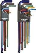 Bondhus 69600 Ball End Double Pack L-Wrench Set with ColorGuard, 13 Piece