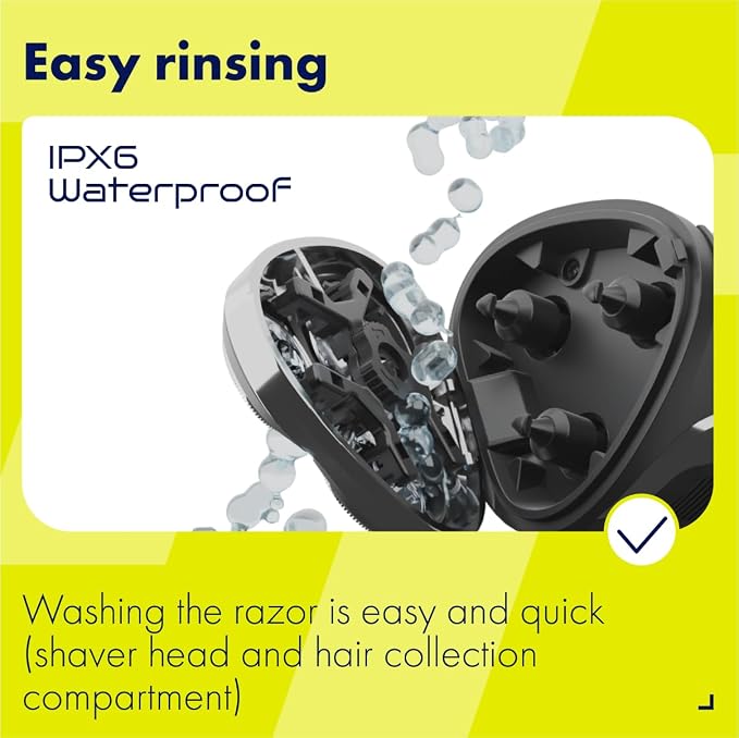 Electric Shaver for Men – TT Comfort Line 9, Wet Dry Waterproof, Rotary Triple Head, USB-C Rechargeable Electric Razor, 60 Min Runtime, Pop-Up Trimmer