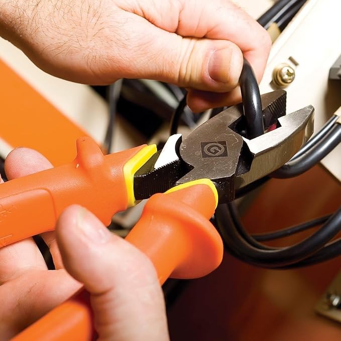 Greenlee 0151-09-INS 9-Inch Insulated Side-cutting Pliers , Orange