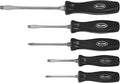 Williams 5-Piece Endurogrip Multi-Size Screwdriver Set, Keystone Slots Hex Bolster & Phillips, Comfort Grip Prevents Slippage, Extra Strength Steel Chrome Blades
