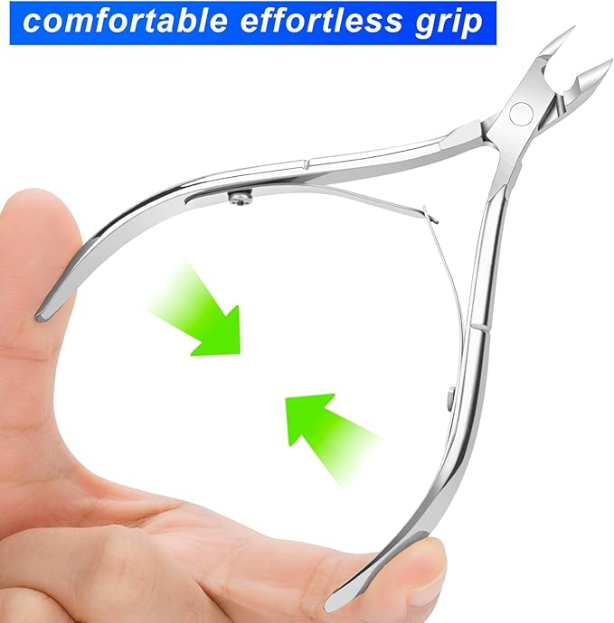 4 Packs Cuticle Nipper & Nail Trimmer, Premium Stainless Steel Cuticle Trimmer for Manicure & Pedicure at Home/Spa/Salon [Silver]