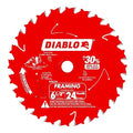 Diablo Framing Saw Blade for Wood - Tico Hi - Density Carbide, Non-Stick Perma-Shield Coating, 6-1/2" Diameter, 24 Teeth, .059" Kerf, 3-Pack - D0624X