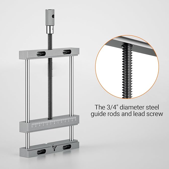 WMCA010 Aluminum Bench Vise Clamp for CNC Router Machine, High Precision CNC Router Clamp for Uniquely Shaped Woodworking, Metalworking Milling Projects, Measures 12.4" x 7" x 1.1",Clamping Range 0-8"