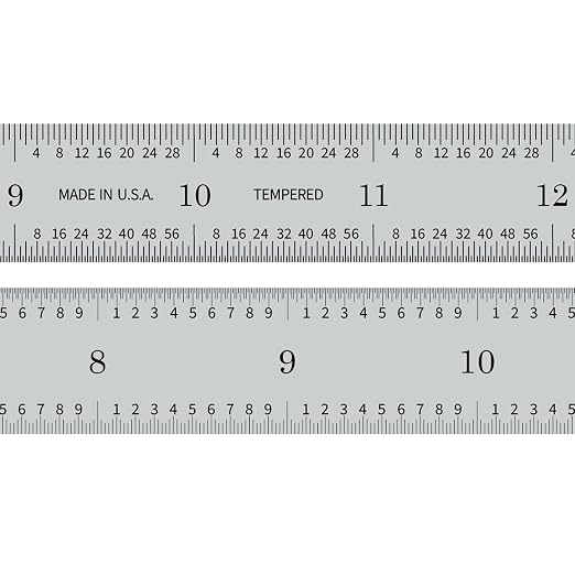 PEC Tools 24" Flexible Steel Rule, Designed for High-Accuracy Industrial Environments, Made in USA