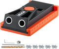 VEVOR Pocket Hole Jig Kit, 1/2 to 1-1/2 in Adjustable, Mini Jig Pocket Hole System with Step Drill, Hex Wrench, Drill Stop Ring, Square Drive Bit, and Screws, Reinforced Nylon Frame, for Woodworking