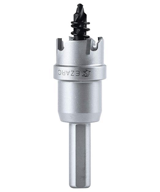 EZARC Carbide Hole Saw Heavy Duty, Hole Cutter for Stainless Steel, Sheet Metal 15/16" 24mm