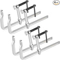 VEVOR Bar Clamps for Woodworking, 4-Pack, 12" Opening, 4.72 in Throat Depth, 1200 lbs Load Limit, Sturdy Steel Forging and Casting, with Swivel Jaw and T-Handle, for Wood Working and Metal Working