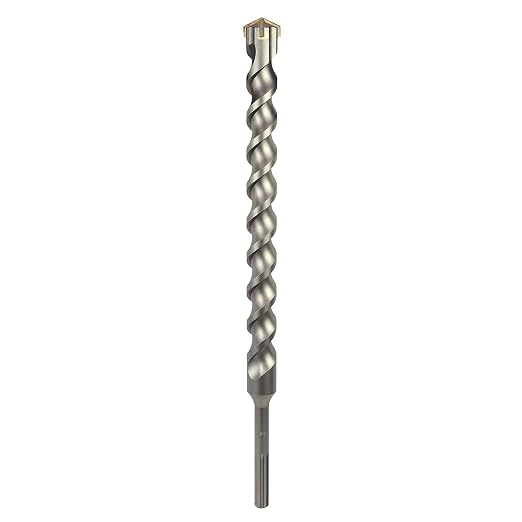 Sabre Tool 1-5/8 Inch x 22 Inch SDS MAX Rotary Hammer Drill Bit, U-Flute, Carbide Tipped for Brick, Stone, and Concrete (1-5/8" x 17" x 22" Double Flute)