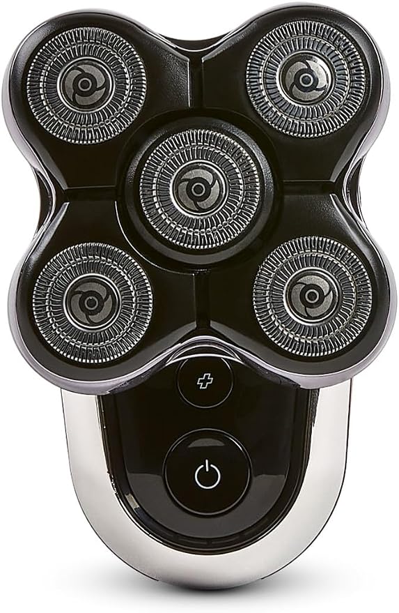 Remington Balder Deluxe XR7100, Head Rotary Shaver with Titanium Blades & Storage Pouch for Bald Men Wet/Dry Shaving with 5 Dual Track Flexing Heads and Pop-Up Trimmer