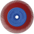 Dedeco Sunburst Radial Bristle Disc 1 Pack - 6 1/2" Curved - 1/2" Arbor - Red 220 Grit (Standard) - Aluminum Oxide for Polishing & Finishing