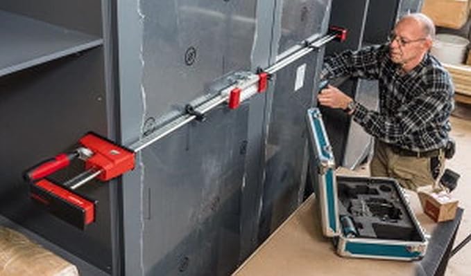 BESSEY KREX2450 K Body REVO Clamp Kit, 2 x 24 In., 2 x 50 In. and 2 KBX20 Extenders - 1700 lbs Nominal Clamping Force. Spreader, and Woodworking Accessories - Clamps and Tools for Cabinetry