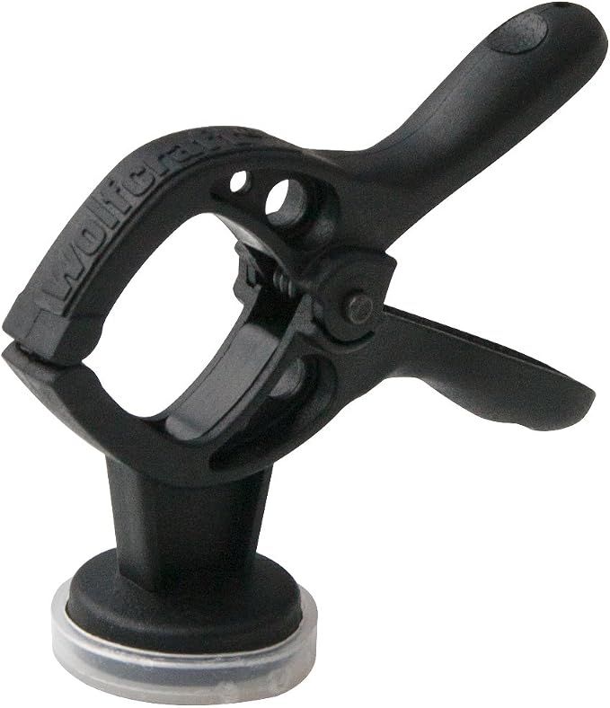 wolfcraft microfix XS Mini Spring Clamp with Magnet I 3010000 I The spring clamp with magnet clings to all magnetic surfaces and can also be used for heavy or bulky jobs involving oddly-shaped things.